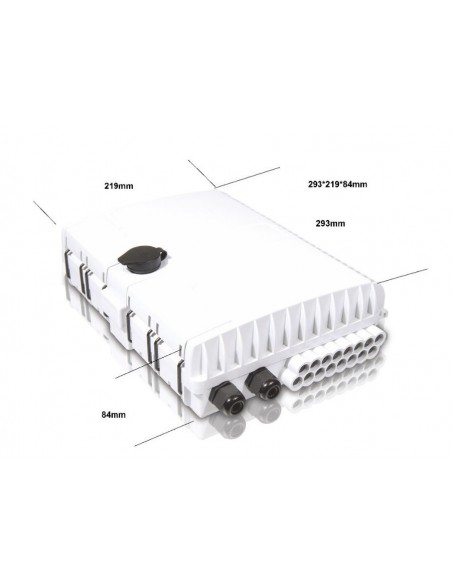 Caja F.O. de Exterior IP-65 CON LLAVE para 16 adaptadores SC Simplex  LC Duplex 1
