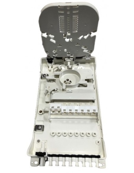 Caja F.O. de distribución y empalme para 8 SC Simplex - LC Duplex 1​