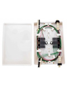 Caja de empalme de F.O. para 12 fusiones y derivación FTTH 1