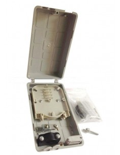 Caja de empalme de Fibra Óptica para 12 fusiones y derivación FTTH 1