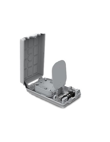 Caja de empalme de F.O. para 24 fusiones y derivación FTTH 1