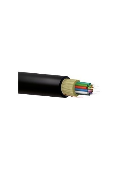 Cable fibra óptica int/ext multimodo. Armadura dieléctrica, cubierta LSZH  color Negro